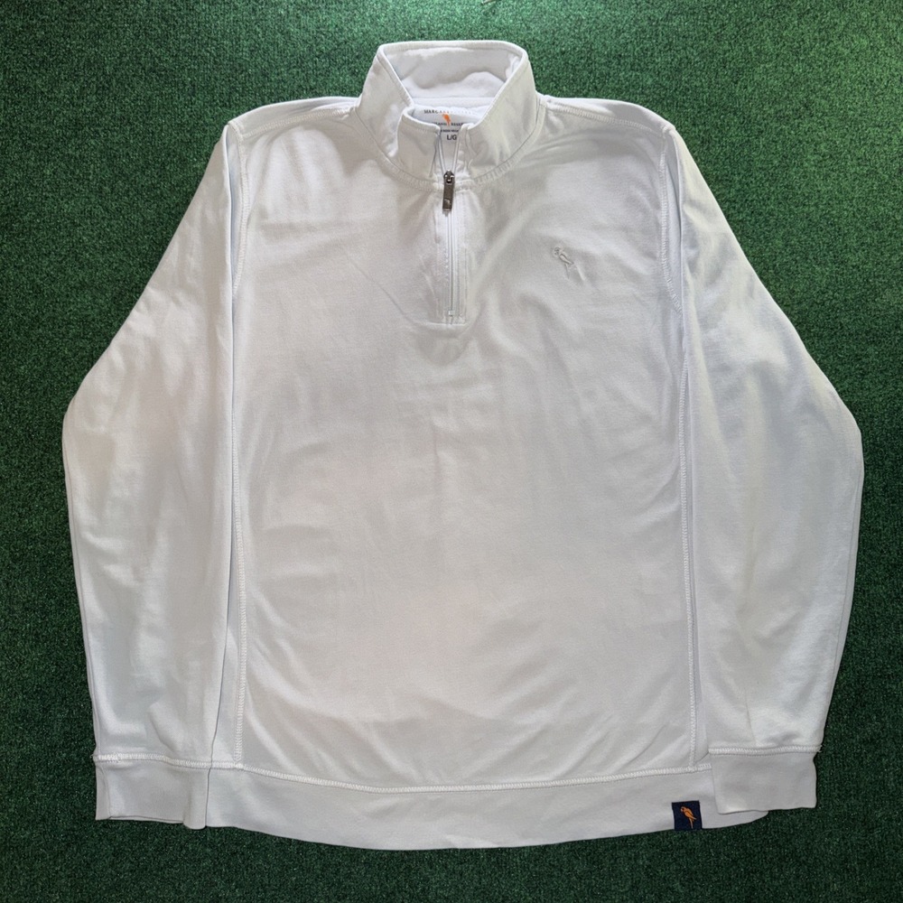 Margaritaville 1/4 Zip Men's Large Light Gray Pullover